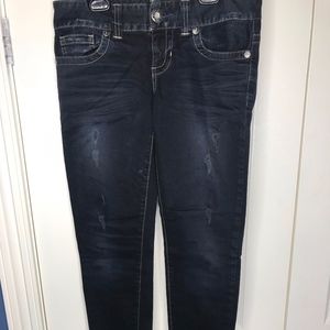 Guess Daredevil Skinny Leg Jeans-Black-Size 27